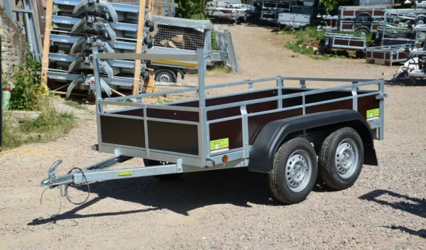 Remorque bois 2 essieux KERENZO 750KG non freiné – 258/130 - Neuf
