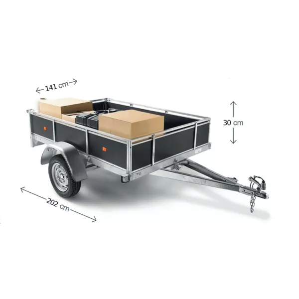 Remorque bois NORAUTO 1 essieu 500 kg - Neuf
