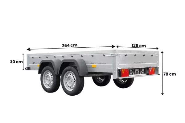 Remorque 2 ESSIEUX UNITRAILER GARDEN TRAILER 264/2 KIPP - Neuf – Image 3