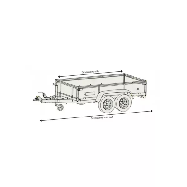 Remorque bois Classic Wood SARIS BSF100 – PTAC 1000kg - Neuf – Image 2